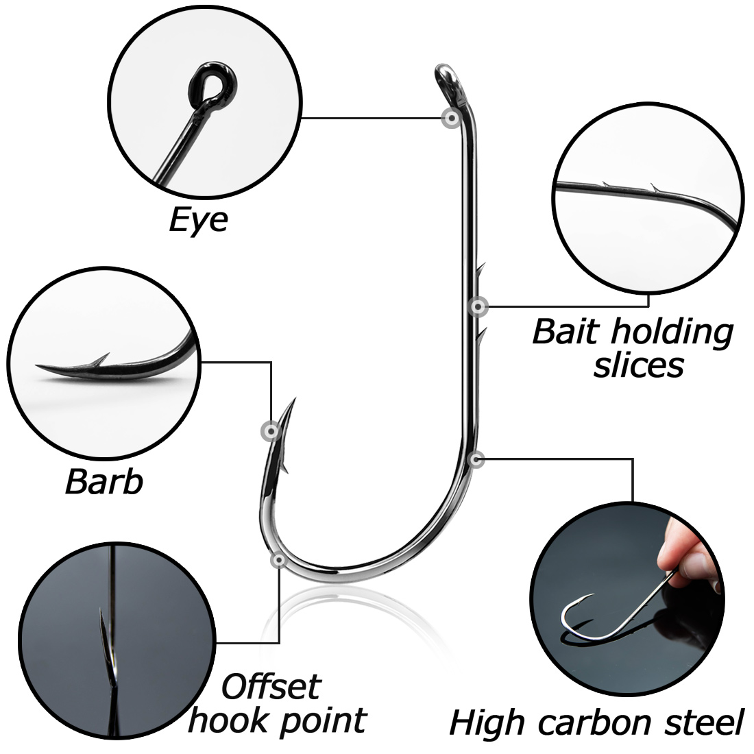 9KM Baitholder Fishing Hooks 5 - Fishing Hook Circle recension och pris