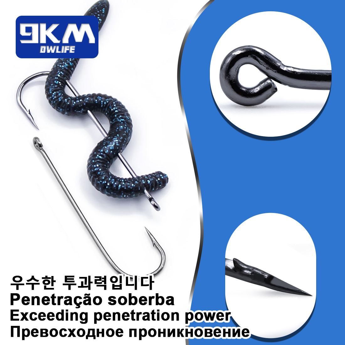 9KM Aberdeen Hooks Long Shank  - Fishing Hook Barbless recension och pris