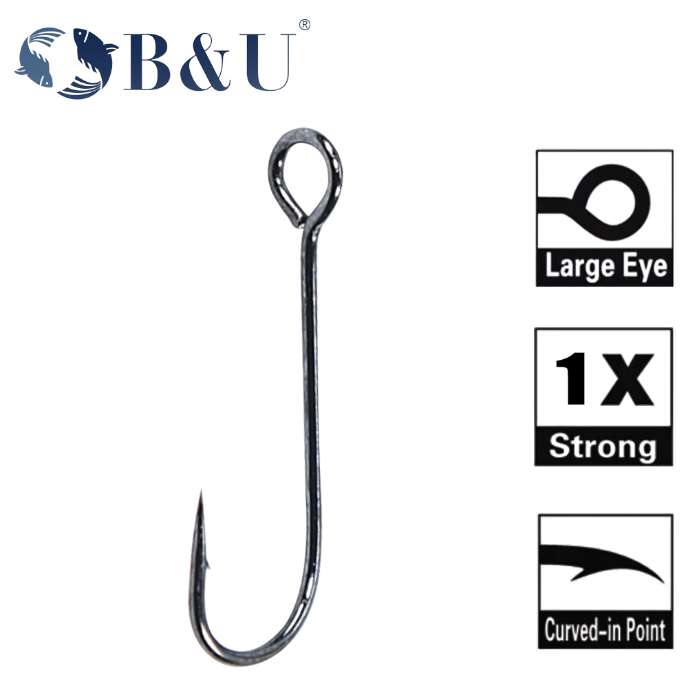 B&U 20pcs Fishing Hook Big Eye - Fishing Hook Barbless recension och pris
